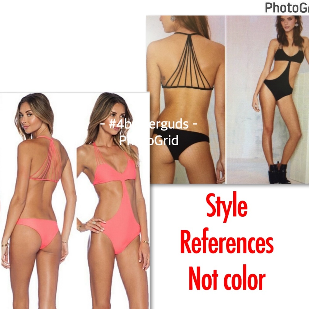 NEW Mikoh Makaha Multi String Racerback Cut out Monokini Swimsuit Paprika Small - Picture 15 of 16